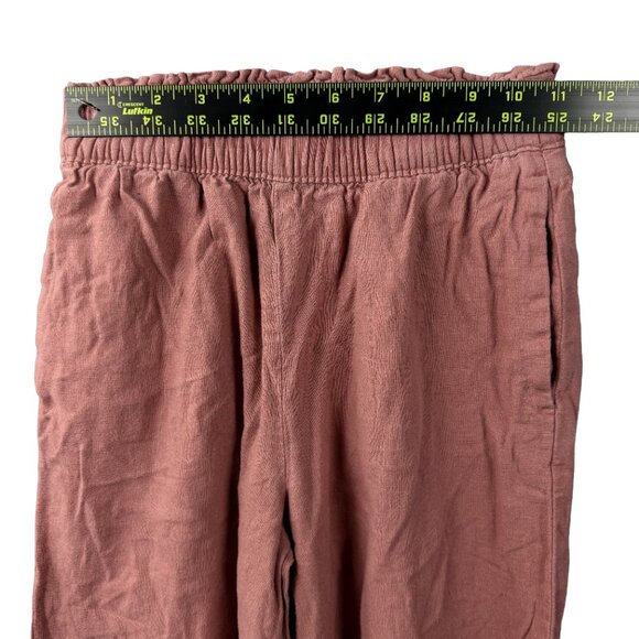 Abercrombie & Fitch Women's Crinkle Textured Pull-On Pants Elastic Waist Rust XS - Picture 7 of 8